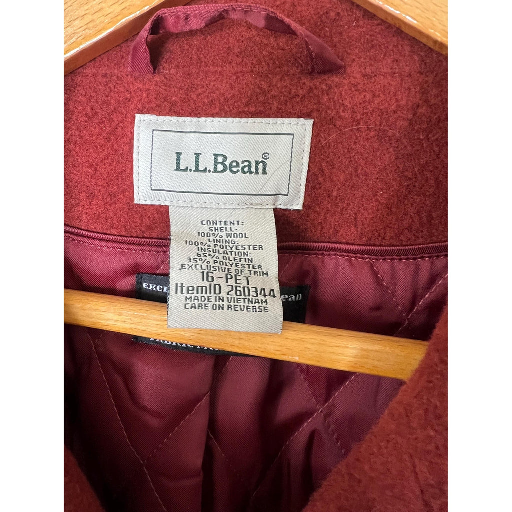 1980s LL Bean Wool Lined Peacoat Size 16P