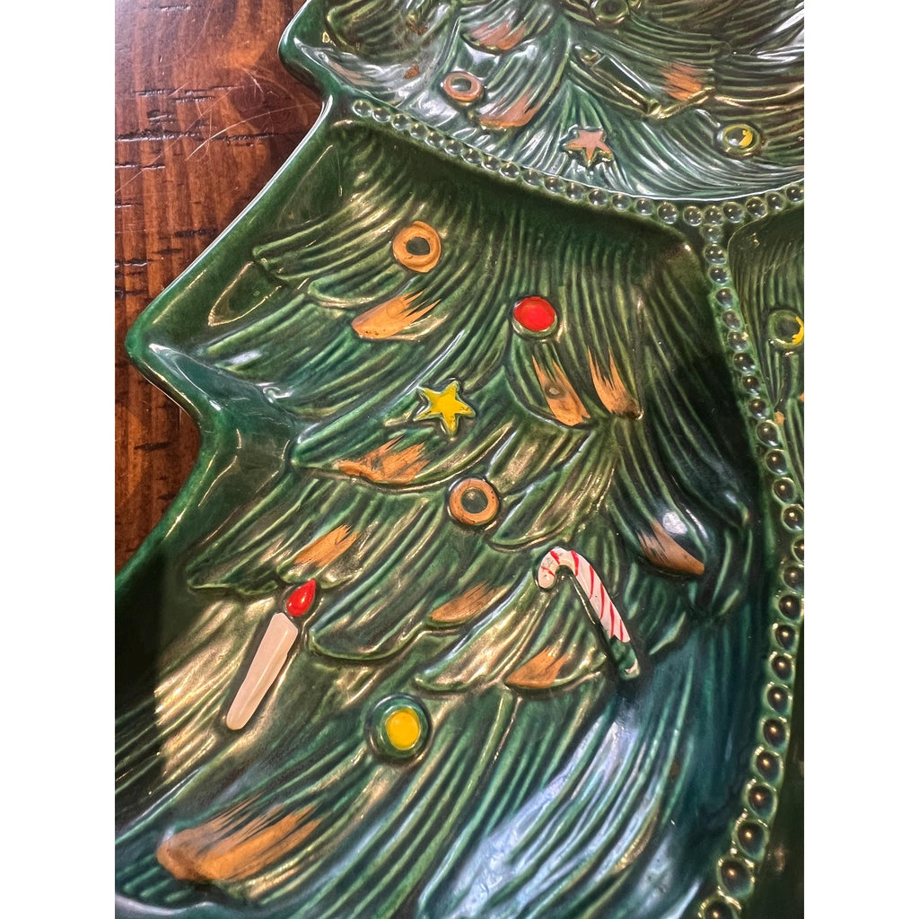 Vintage Divided Christmas Tree Platter