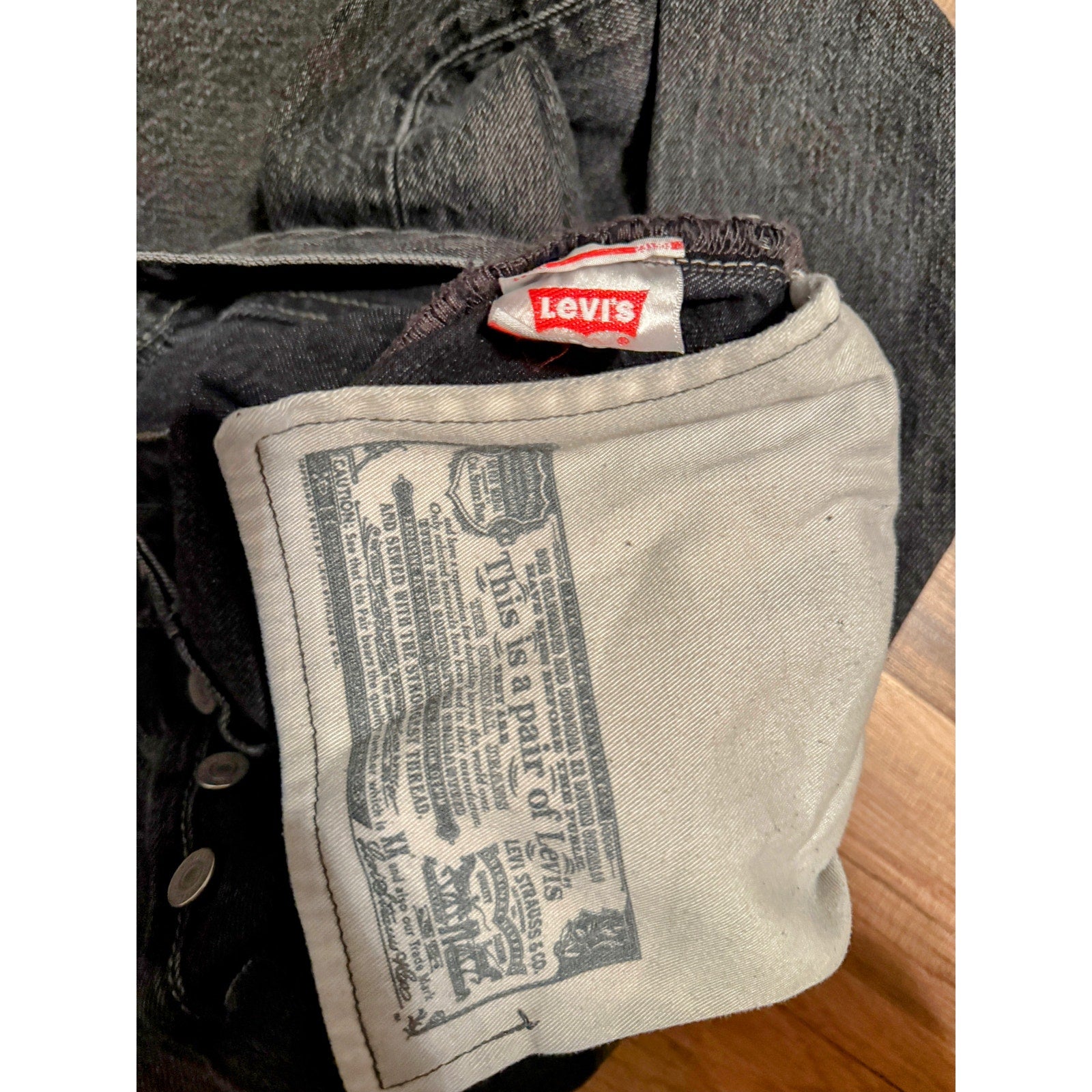 Vintage 501 Button Fly Straight Leg Levi's | Black Stone Wash (RARE) | W31 L32