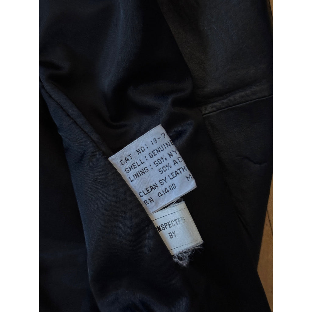 1980s Drop Sleeve Leather Smoking Jacket | Size Petite Medium