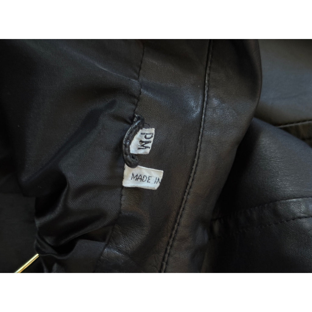 1980s Drop Sleeve Leather Smoking Jacket | Size Petite Medium