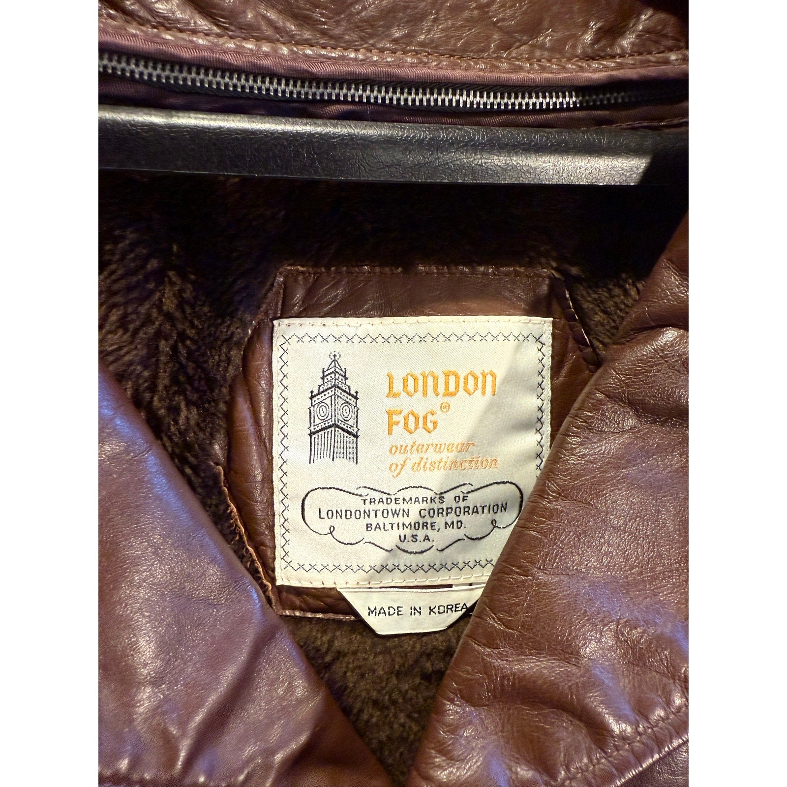 Vintage London Fog Leather Coat Men’s 50L