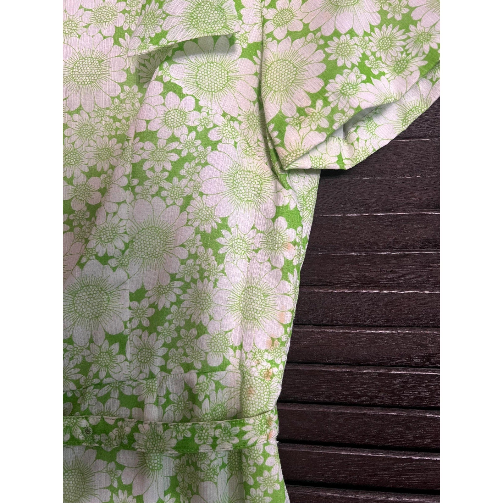 50s/60s Daisy Print Mod Wiggle Dress | 29" W - Medium