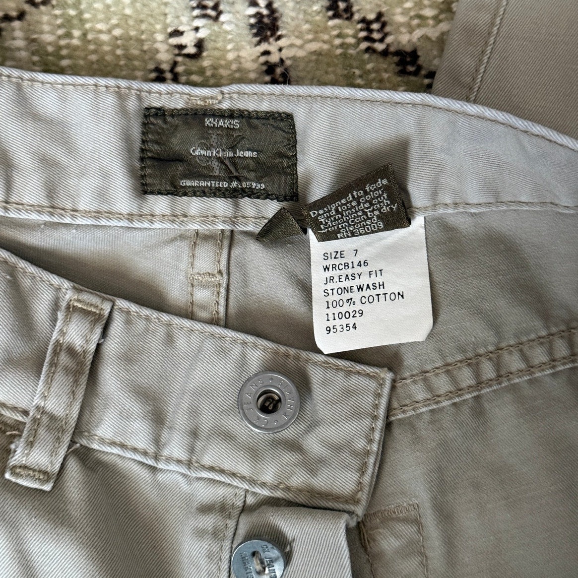 1990s Calvin Klein Khaki Pants | Straight Leg | 28"w