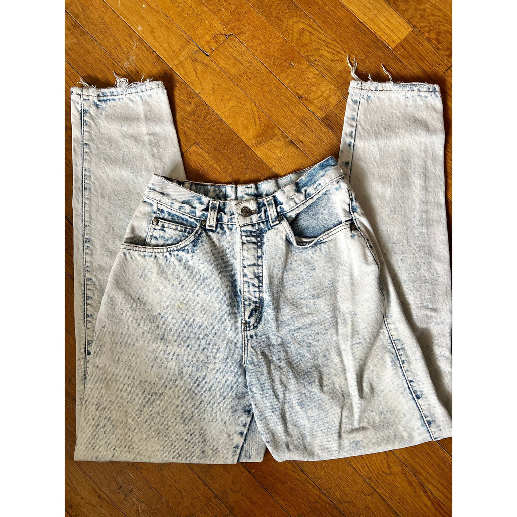 80s Levi's Jeans - Silver Tab 900 Series Distressed Acid Wash Denim | 26"W