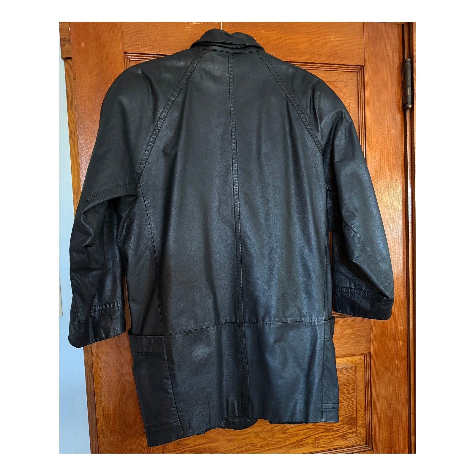 1980s Drop Sleeve Leather Smoking Jacket | Size Petite Medium