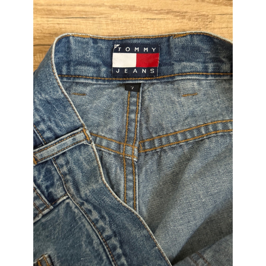 Y2K Tommy Hilfiger Faded Blue Jeans | Low Rise Bootcut Back-Pocketless | 32" Waist